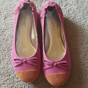 Nine west suede flats breast cancer 10